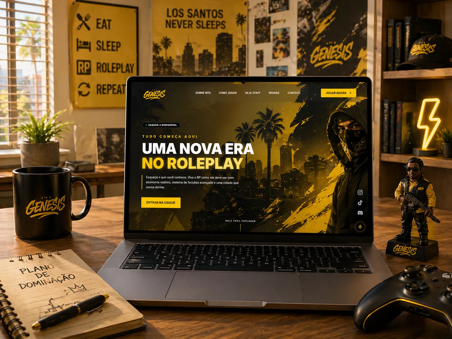 Genesis RP: Site oficial de um servidor de GTA Roleplay (imagem 1)