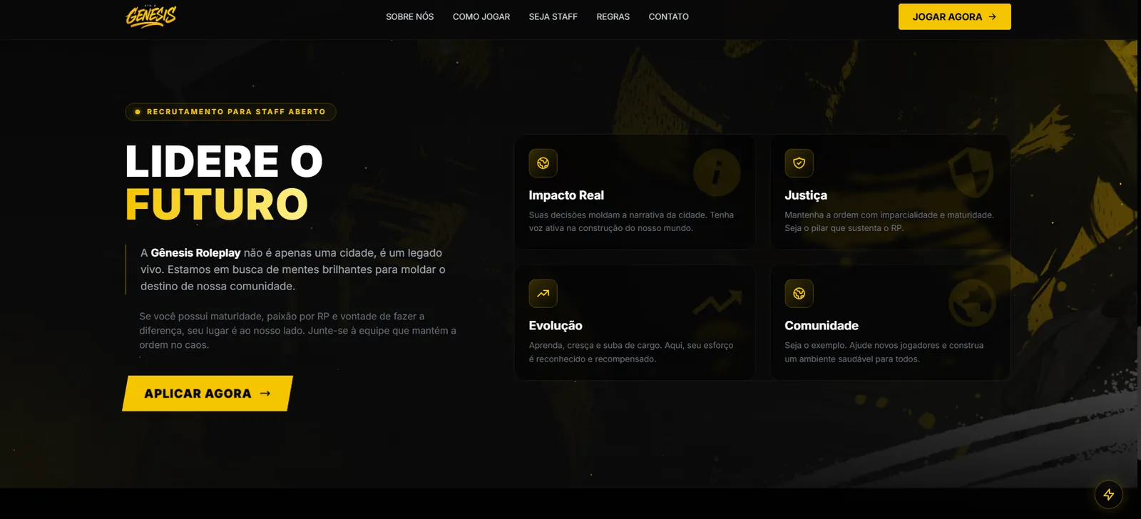 Genesis RP: Site oficial de um servidor de GTA Roleplay (imagem 4)