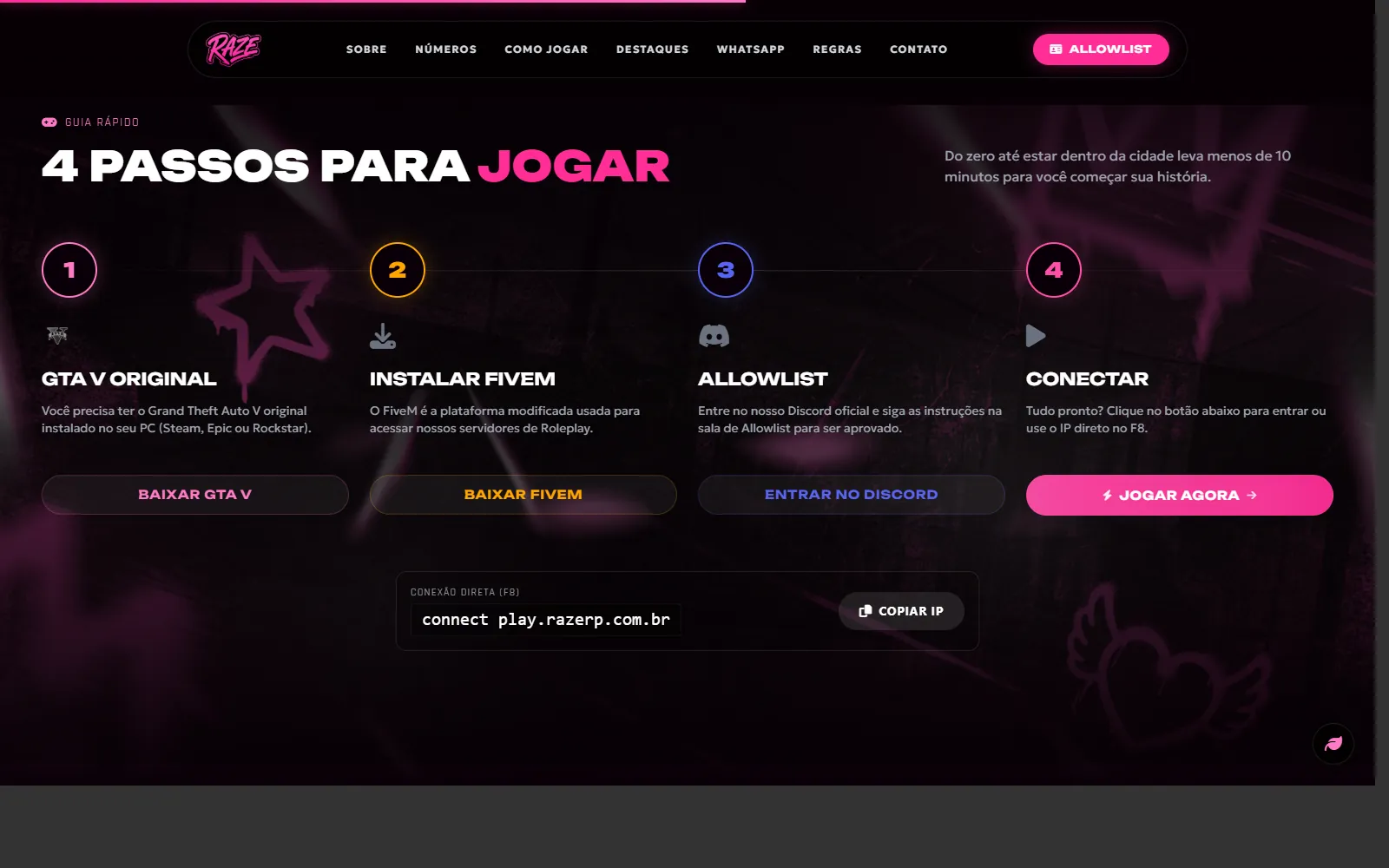 Raze Roleplay: Site oficial de uma cidade de GTA Roleplay focada em streamers (imagem 3)