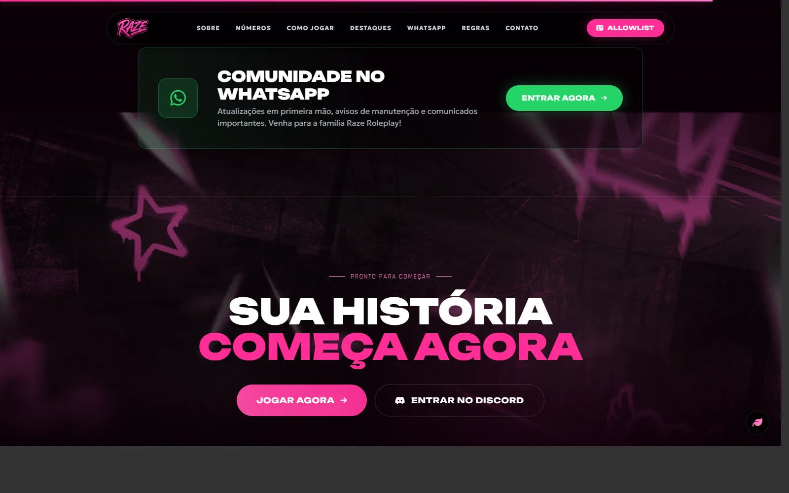 Raze Roleplay: Site oficial de uma cidade de GTA Roleplay focada em streamers (imagem 5)
